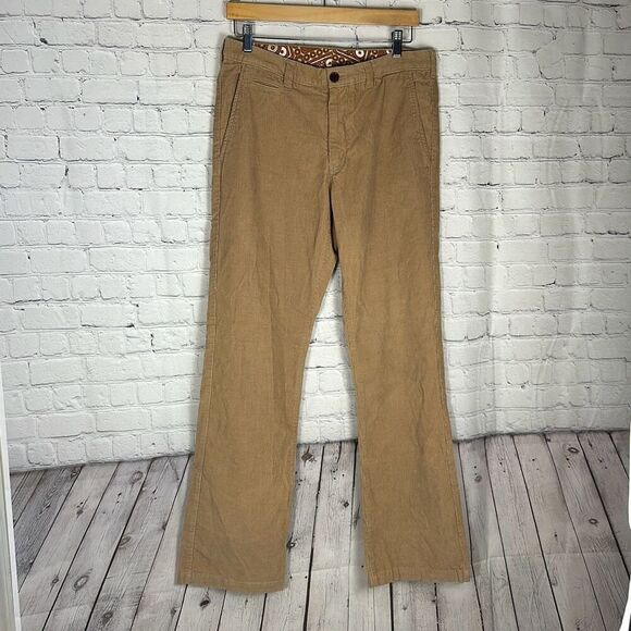Bonobos Athletic Boot Mens Khaki Brown Corduroy Chino Pants W32 x L34 - Picture 1 of 7